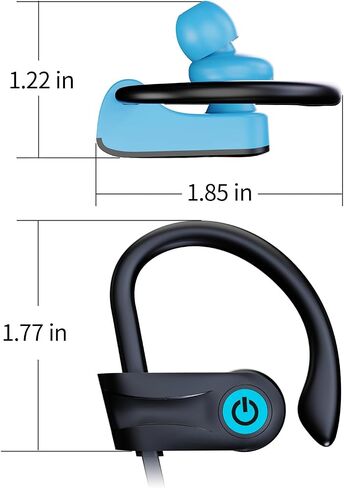 Boean Bluetooth Headphones, Wireless Headphones with AI Music Generation | 16 Hours Playtime Wireless Earbuds with Bluetooth 5.3 HD Stereo Sound, IPX7 Waterproof Running Headphones for Workout Sports in Kuwait