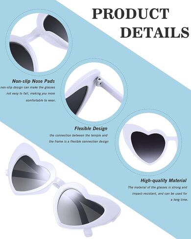 24 Pairs Black Bachelorette Sunglasses Heart Sunglasses Retro Heart Shaped Eyewear Vintage Cat Style Glasses for Women Girls Bridesmaid Wedding Bachelorette Party in Kuwait