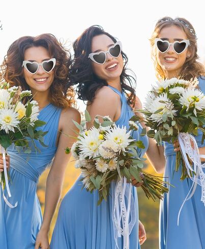 24 Pairs Black Bachelorette Sunglasses Heart Sunglasses Retro Heart Shaped Eyewear Vintage Cat Style Glasses for Women Girls Bridesmaid Wedding Bachelorette Party in Kuwait