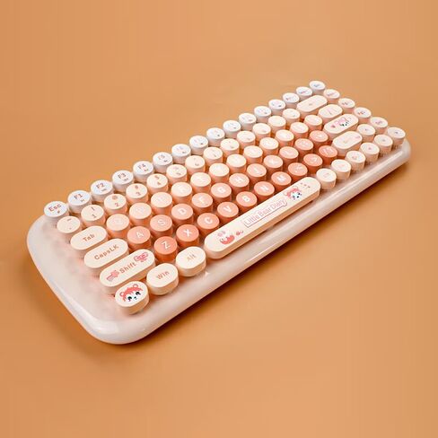 Mofii Wireless Keyboard and Mouse Combo,2.4G USB Multi-Color Cute Full Size Keyboard and Optical Mice Set for Computer Desktop PC Laptop (Pink-Mixed)…… in Kuwait