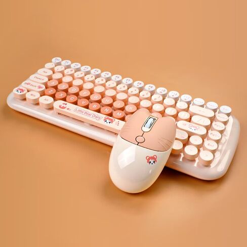 Mofii Wireless Keyboard and Mouse Combo,2.4G USB Multi-Color Cute Full Size Keyboard and Optical Mice Set for Computer Desktop PC Laptop (Pink-Mixed)…… in Kuwait