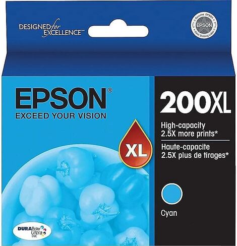 Epson 200 DURABrite Ultra Ink High Capacity Black Cartridge (T200XL120-S) Works with Workforce WF-2520, 2530, 2540, Expression XP-200, 300, 310, 400, 410 in Saudi Arabia