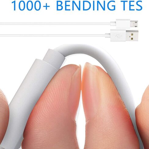 Jeasun 19ft ذكر إلى أنثى كابل تمديد الطاقة USB الصغير - سلك بديل مثالي لتشغيل كاميرات الأمان الخاصة بك، لوحة الطاقة الشمسية Ring Stick Up - أبيض in Saudi Arabia