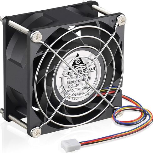 GDSTIME 80mm PWM Fan, High Speed 12V 4PIN 80mm x 25mm CPU Cooler Fan Cooling in Saudi Arabia