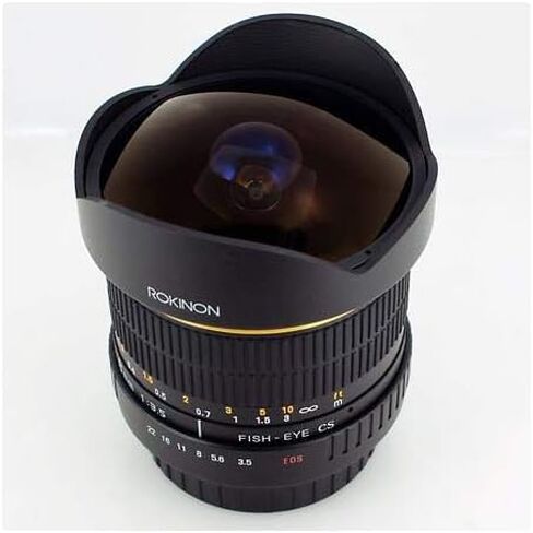 Rokinon FE8M-NEX 8mm f/3.5 Fisheye Lens for Sony E-Mount Cameras (NEX and VG10), Black | Create dramatic ultra-wide perspectives with a distinctive fisheye view for creative photos and video. in Saudi Arabia