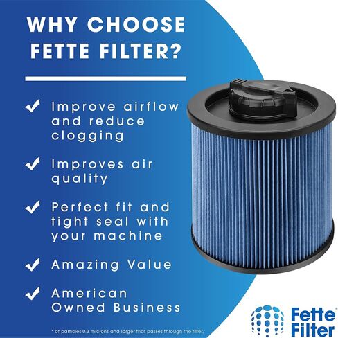 Fette Filter - 2-Pack DXVC6910 Cartridge Filter Replacement Compatible with DXVC6910 Cartridge Filter for 6-16 Gallon DEWALT Wet/Dry Vac in Saudi Arabia