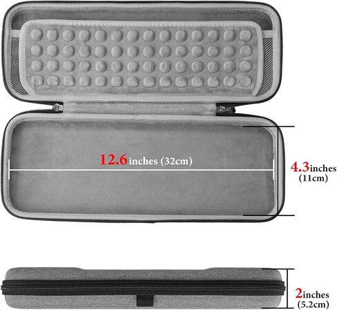 Geekria 65% Compact Keyboard Case, Hard Shell Travel Carrying Bag for 68 Keys Compact Keyboard, Compatible with Keychron K6 Keyboard, Keychron K6 Pro Keyboard, HyperX Alloy Origins 65 Keyboard in Kuwait