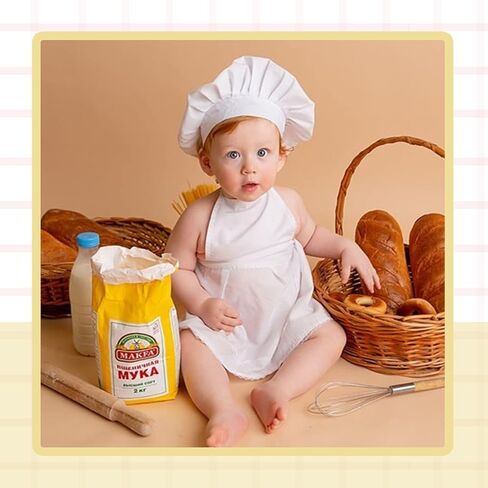 KHC-KHF Newborn Baby Photography Prop Baby Chef Outfits Chef Hat Apron Set Infant Baby Chef Costume Newborn Photography Outfits Boy Toddler Chef Hat And Apron in Saudi Arabia