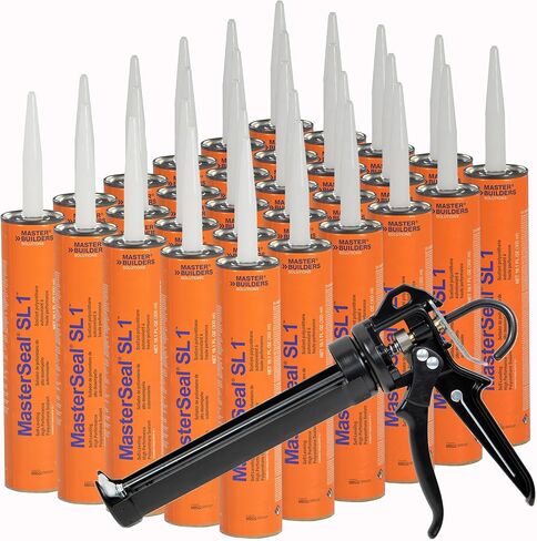 MasterSeal SL1 Limestone Self Leveling Concrete Sealant, 10.1oz. One Component, Elastomeric Polyurethane for Expansion Joints in Concrete Walls and Floors. Pack of 12 with Bonus AWF PRO Gloves in Saudi Arabia
