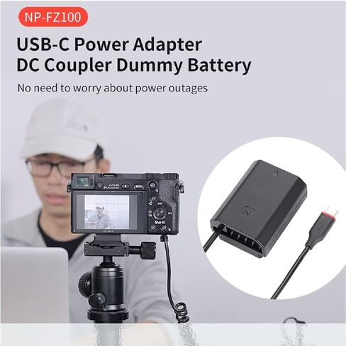 King Ma EN-EL15 Dummy Battery Decoded EN-EL15 Battery Replacement with Type-C Spring Power Adapter Cable for Nikon Z5 Z6 Z7 D750 D810 D800 D7500 D7200 D7100 D850 D7000 Cameras in Saudi Arabia