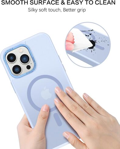 BENTOBEN Magnetic for iPhone 13 Pro Max Case, [Compatible with MagSafe] Translucent Matte Frosted Anti-Fingerprint Slim Shockproof Women Men Protective Cover Case for iPhone 13 Pro Max 6.7",Black in Kuwait