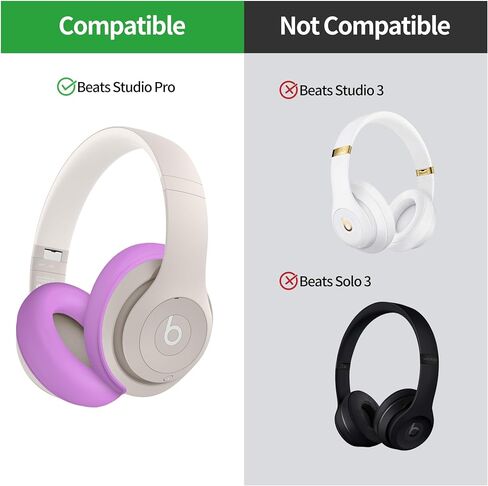 حافظة من السيليكون متوافقة مع سماعات Beats Studio Pro، غطاء حماية لسماعات الأذن من السيليكون، مضاد للخدش، غطاء واقٍ قابل للغسل لسماعات Beats Studio Pro - بني in Kuwait