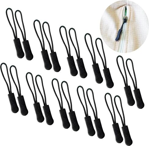 JOSDIOX 20Pcs Replacement Zipper Pastel Blue Bag Zipper Pull Pull Cord Extender for Backpacks, Jackets, Luggage, Purses, Handbags，Pants, Boots, Coats,(Universal Extender) in Saudi Arabia