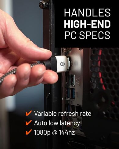 كابل ECHOGEAR ArcReact HDMI - كابل عالي السرعة معتمد بطول 4 أقدام مع سترة مضفرة مرنة - احصل على 4k @ 120 هرتز على PS5 وXbox Series X - يدعم 8k وHDR وeArc وDolby Vision والمزيد in Kuwait