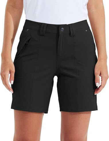 Willit Women's Golf Hiking Shorts 7" Quick Dry Athletic Shorts Casual Summer Shorts with Pockets Water Resistant in Saudi Arabia