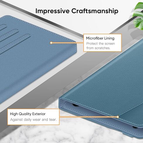 Fintie Universal Case for 9-11 inch Tablet - Multiple Angle Viewing Cover | Pocket & Pencil Holder, PU Leather, for Urao C107 / ECOPAD / Coopers CP10 and More 9" 10" 11" Tablets, Glitter Blue in Kuwait