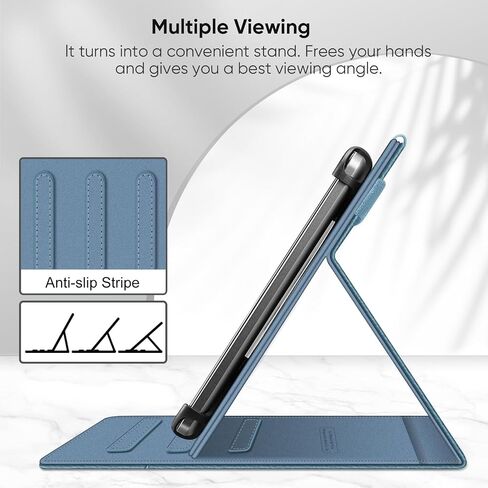 Fintie Universal Case for 9-11 inch Tablet - Multiple Angle Viewing Cover | Pocket & Pencil Holder, PU Leather, for Urao C107 / ECOPAD / Coopers CP10 and More 9" 10" 11" Tablets, Glitter Blue in Kuwait