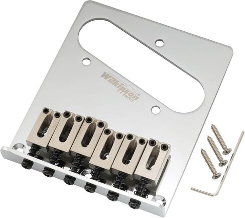 Wilkinson M Series 52.5mm Modern Telecaster Bridge 6 Saddles for American Standard Tele Style Electric Guitar, Black in Saudi Arabia