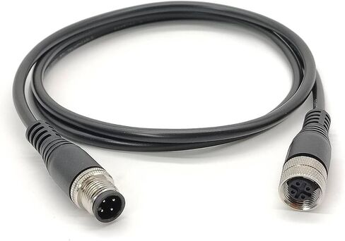 M12 Connector Male to Female Double Ended Cable Female to Male M12 Connector (A-Code 4 Pin Straight 1M/3.3ft) in Saudi Arabia