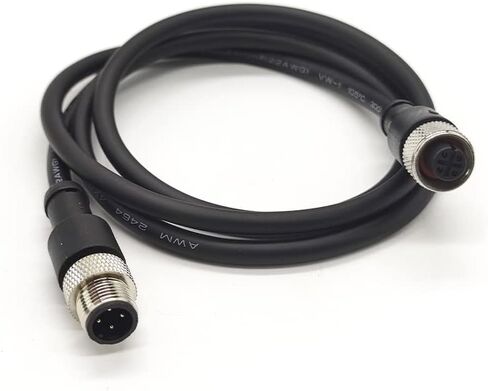 M12 Connector Male to Female Double Ended Cable Female to Male M12 Connector (A-Code 4 Pin Straight 1M/3.3ft) in Saudi Arabia