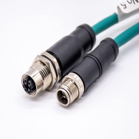 M12 Connector Male to Female Double Ended Cable Female to Male M12 Connector (A-Code 4 Pin Straight 1M/3.3ft) in Saudi Arabia