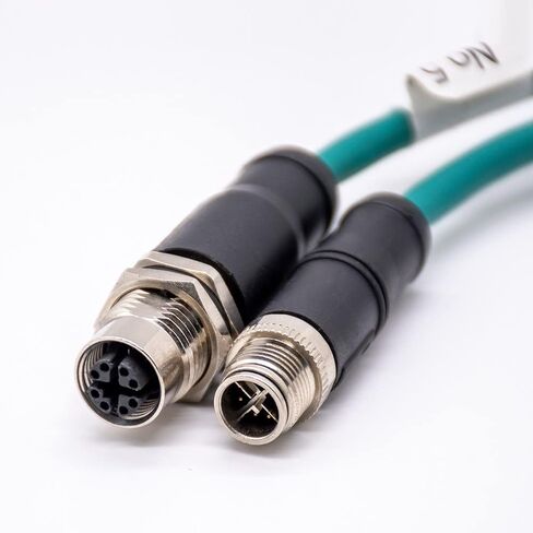 M12 Connector Male to Female Double Ended Cable Female to Male M12 Connector (A-Code 4 Pin Straight 1M/3.3ft) in Saudi Arabia