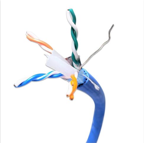 ميكرو كونيكتورز كيبل ايثرنت صلب محمي (STP) CAT6A بطول 1000 قدم - ازرق (TR4-570SH-BL) in Kuwait
