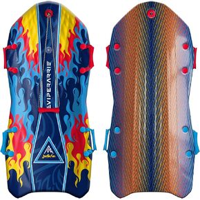 Viperarri Premium Foam Snow Sled with Sound Effect | includes Motion Activated Sound Effect | Tow Rope and Handles | 50in-127cm Design Length | Blue Burns in Kuwait