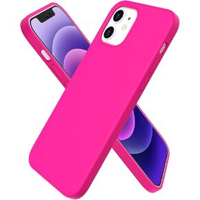 ORNARTO متوافق مع حافظة iPhone 12 Mini، سيليكون سائل نحيف 3 طبقات مغطاة بالكامل بمطاط جل ناعم مع غطاء حافظة من الألياف الدقيقة مقاس 5.4 بوصة - أزرق داكن
