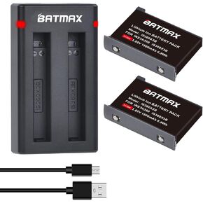 Batmax 3X 1800mAh One X3 Battery + Dual USB Charger for Insta360 ONE X3 Camera
