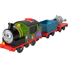 Thomas & Friends Motorized Toy Train Talking Percy Battery-Powered Engine with Sounds & Phrases for Preschool Kids 3+ Years