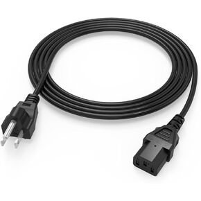 Power Cable Fit for Amplifier Musical Peavey Vox Guitar Amp PC AC Amplifiers 18 AWG Universal 3 Prong Replacement Power Cord Cable Supply (Nema 5-15-P)