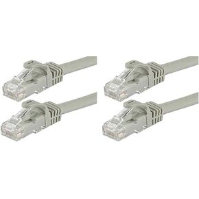 Monoprice Cat5e Ethernet Patch Cable - 3 feet - Gray | Snagless RJ45, Stranded, 350Mhz, UTP, Pure Bare Copper Wire, 24AWG - Flexboot Series