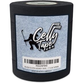 CellyTape Hockey Stick Tape 4-Pack, Strong Adhesive for Ice and Roller Hockey Sticks, Baseball bat Tape, Lacrosse Sports Handle. Easy Tearing pro Tape Made in USA (White)
