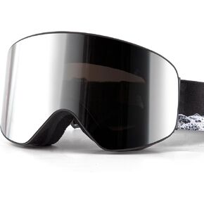 Whale Ski Goggles OTG, Over Glasses Snowboard Goggles for Men, Women Adult, Anti Fog Snow Goggles 100% UV Protection Modern Spherical Lens