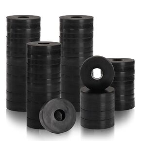 30 Pcs Rubber Washers, Anti Vibration Isolation Pads, 1.5 Inch OD 0.5 Inch ID 0.4 Inch Thick Mechanical Vibration Damping Pads for Bolts, Screws, Vibration Suppression