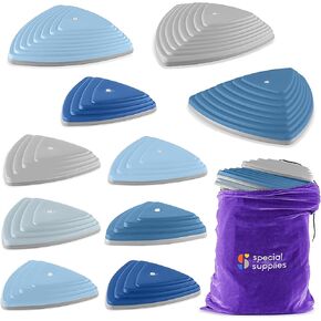 Special Supplies 10 Stepping Stones for Kids Indoor and Outdoor Balance Blocks Promote Coordination, Balance Strength Child Safe Rubber, Non-Slip Edging