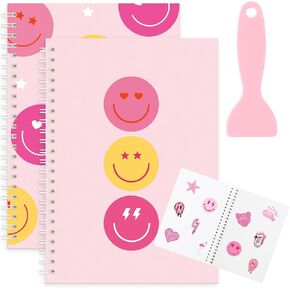 BXawi 2Pcs Unicorn Sticker Book Collecting Album with a Plastic Spatula Reusable Sticker Organizer Storage Book Sticker Collection Accessories Activity Blank Sticker Album for Collecting Sticker Label