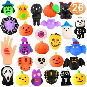 Christmas Squishy Toys, 26 PCS Christmas Mochi Squishies Bulk Toy for Girls Boys Kids, Christmas Party Favors, Christmas Fidget Sensory Goodie Bags Filler Gifts Decorations