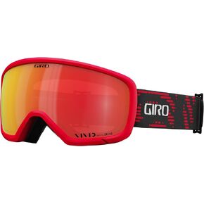 Giro Ringo Ski Goggles - Snowboard Goggles for Men, Women & Youth - Black Wordmark Strap with Vivid Ember Lens