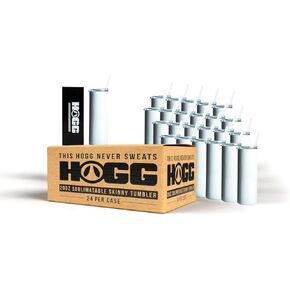 Hogg 20oz Sublimatable Straight Duo Skinny Tumbler Case (24 Pack) DIY, Customizable, Glitter, Bulk/Wholesale Sublimation Tumblers