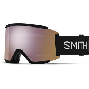SMITH Squad XL Goggles with ChromaPop Lens – Performance Snowsports Goggles with Replaceable Lens for Skiing & Snowboarding – For Men & Women with Larger Faces – Black + Everyday Red Mirror Lens in Kuwait