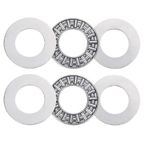 uxcell 2 Pcs AXK3552 2AS Thrust Needle Roller Bearings with Washers, 1.38" ID, 2.05" OD, 0.16" Thk, for Lawn Mower Truck Power Steering, Chrome Steel (ABEC5)
