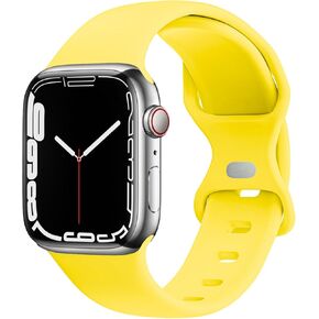 JXGM Compatible with Apple Watch Bands 38mm 40mm 41mm 42mm 44mm 45mm,Soft Silicone Sport Wristbands Replacement Strap for iWatch Series SE 7 6 5 4 3 2 1 Sport Edition for Women Men, Black, Classic01