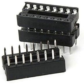 20PCS 16pin DIP IC Socket Adaptor Solder Type Socket Pitch Dual Wipe Contact