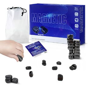 Magnetic Chess Game, Multiplayer Battle Magnet Board Games, 2023 Family Games for Kids and Adults, Tabletop Magnetic Strategy Game with Rope, Portable Magnetic Chess Set with Storage Bag