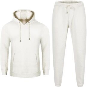 GINGTTO Mens Tracksuit 2 Piece Pullover Solid Jogging Activewear with Long Sleeve Pullover Casual Sweatsuit Sets for Men