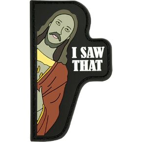 XMJY I Saw That Patch, 1Pc Hook and Loop Morale Tactical Patch, Funny Embroidered Meme Patches for Backpacks, Vests, Jackets, Jeans, Hats