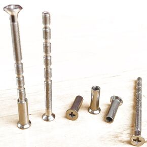 4 Set Sliding Door Handle Screw Post Replacement, M4 x 60mm Phillips Break Away Long Flat Countersunk Head Screws with Posts for Cabinet Drawer Door Handles Knobs Sliding Screen Doors