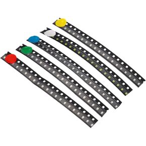 PATIKIL 0402 Light Emitting Diodes Chips, 100 Pcs 1.8-3V Surface Mount LED Diode Lights for DIY, Science Experience, Part Replacement, 5 Colors